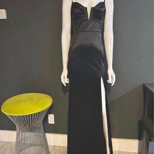 Black silk dress